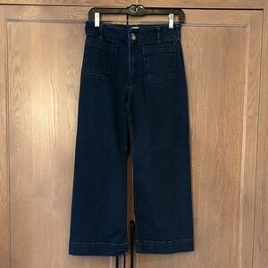 Maeve Dark Blue Wide Leg Jeans